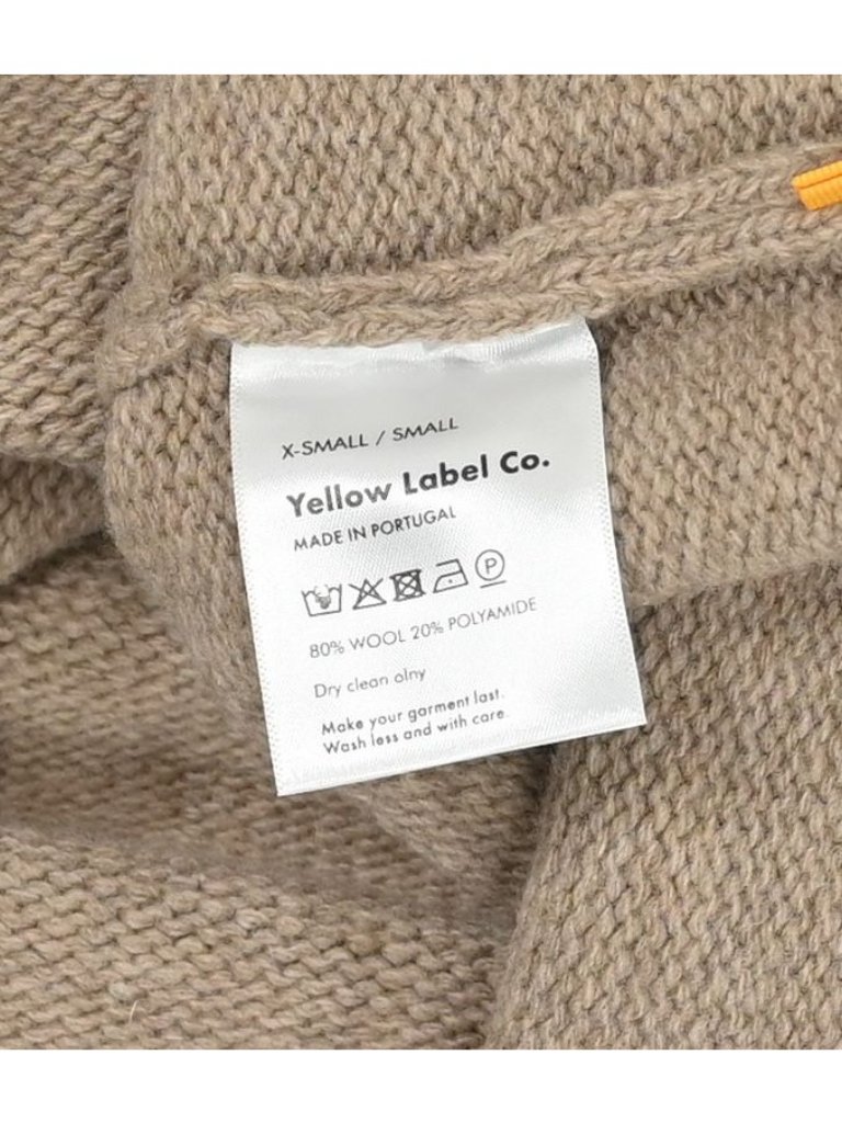 Yellow Label Co Knit Polo Sweater In Tan — image 3 of 4